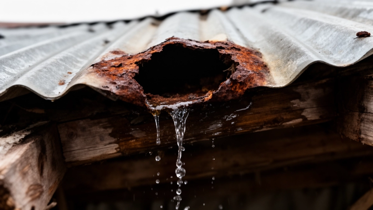 Jak załatać dziurę w dachu z blachy